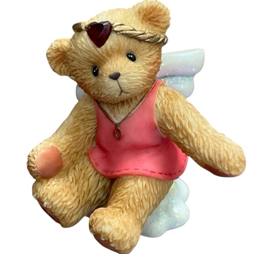 Vintage 2001 Cherished Teddies Priscilla Hillman January Red 824488 classic